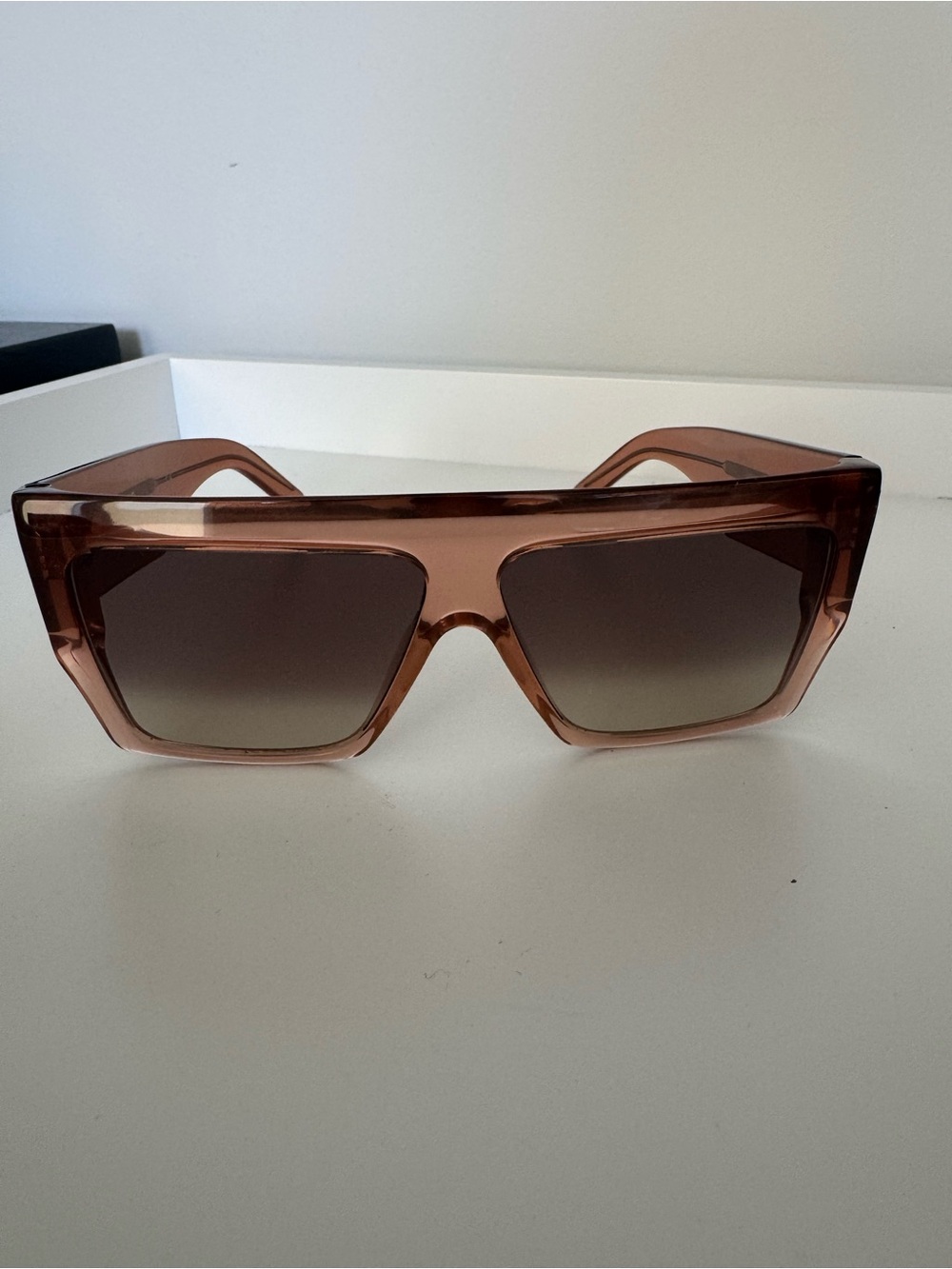 Celine Translucent Brown Flat Top Sunglasses